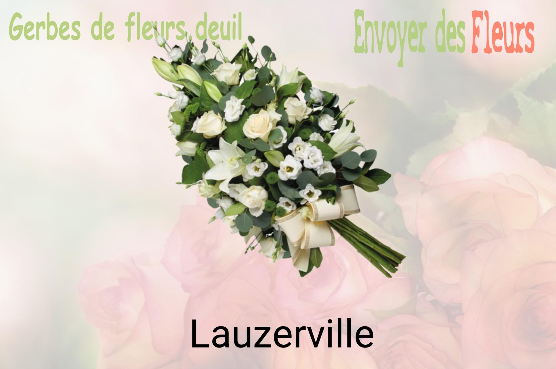 Gerbe de fleurs de deuil livrée à Lauzerville